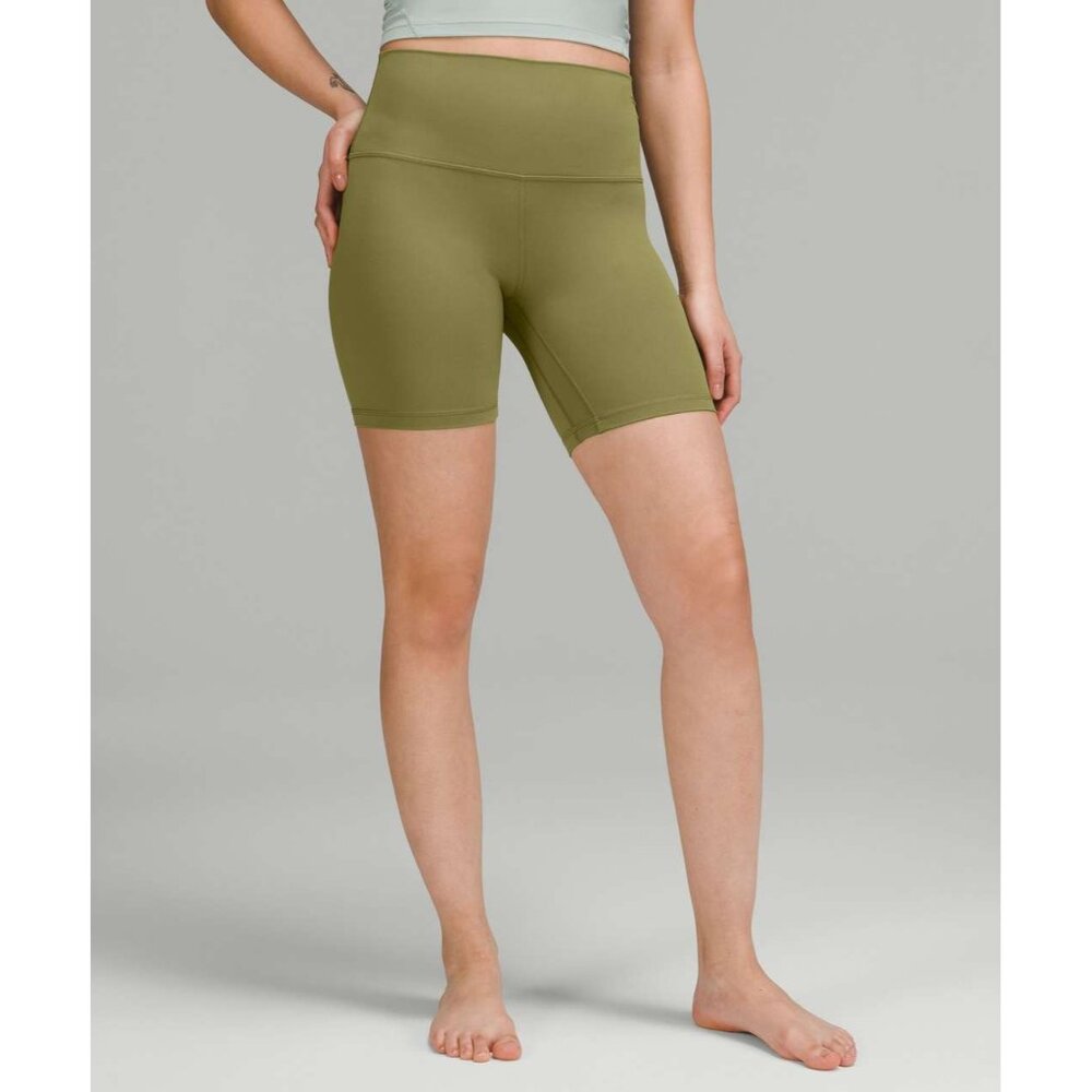 lululemon athletica Olive Green High-Rise Bike Shorts